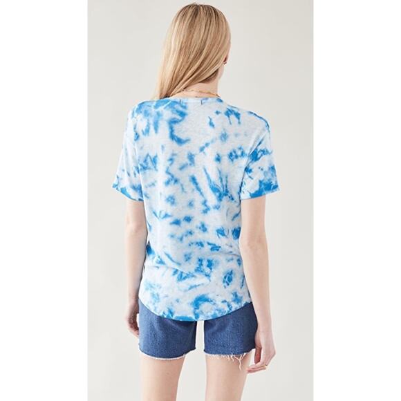 AMO Scoop Neck Tee Slub Jersey - Sky Tie Dye Size XS NWT $160 - Picture 6 of 11